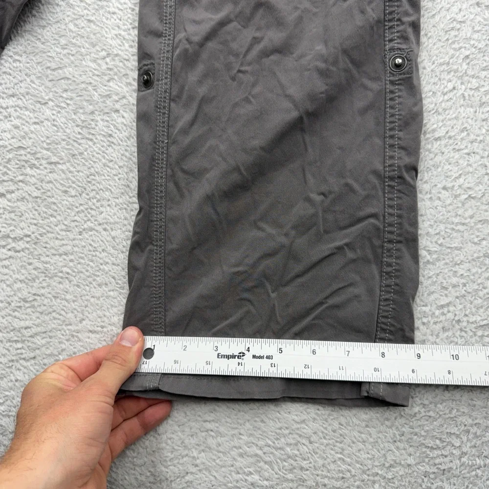 Kuhl Splash Roll-Up Gray Cargo Hiking Pants Womens 12 Short 6065 Straight Leg